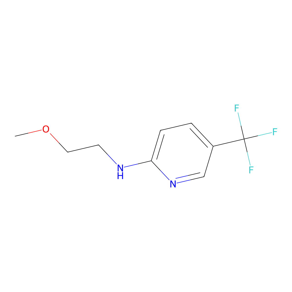 N-(2-methoxyethyl)-5-(trifluoromethyl)pyridin-2-amine molecular structure, CAS 838901-79-4