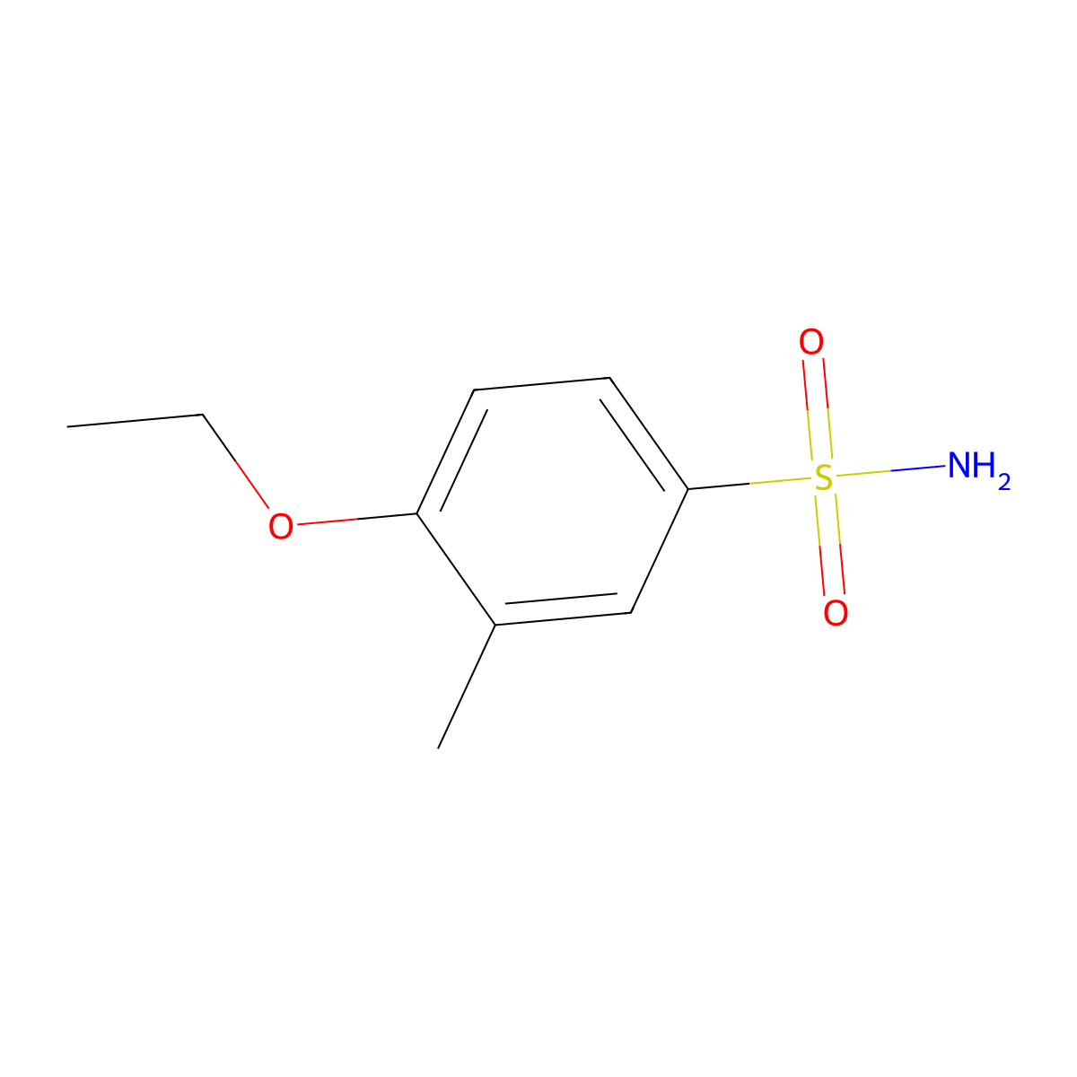 4-Ethoxy-3-methylbenzenesulfonamide molecular structure, CAS 838901-80-7