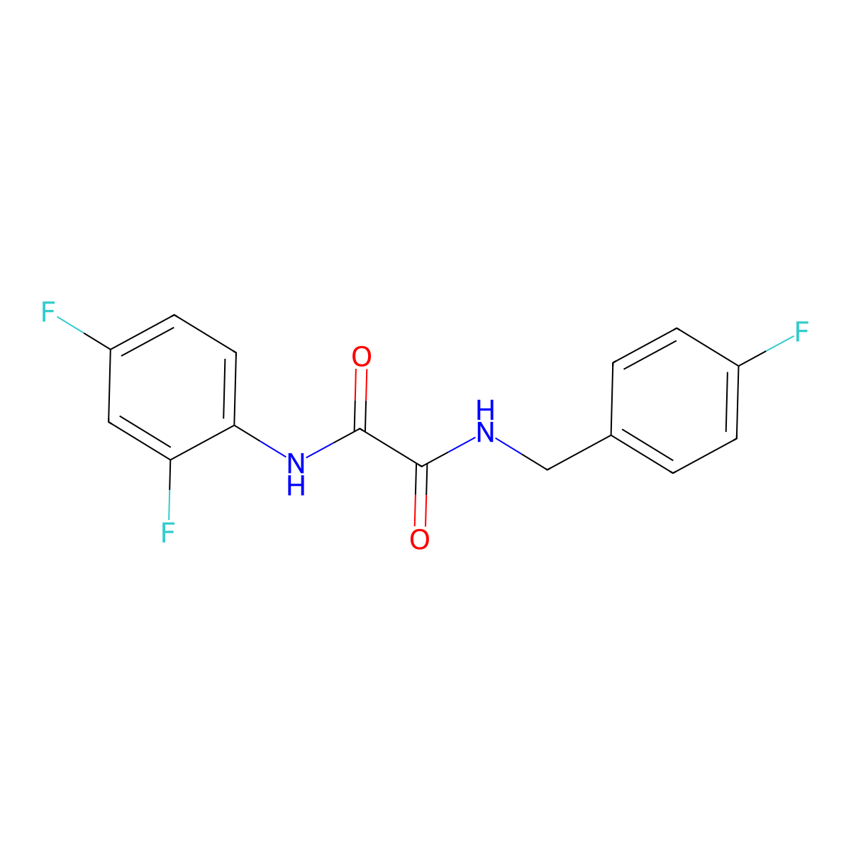N-(2,4-difluorophenyl)-N'-[(4-fluorophenyl)methyl]ethanediamide molecular structure, CAS 838901-92-1