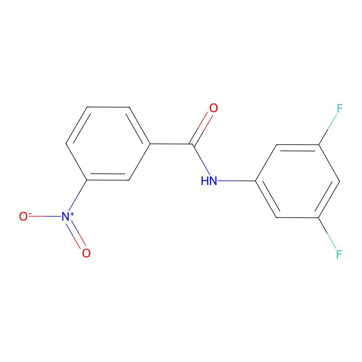 N-(3,5-difluorophenyl)-3-nitrobenzamide molecular structure, CAS 838901-99-8