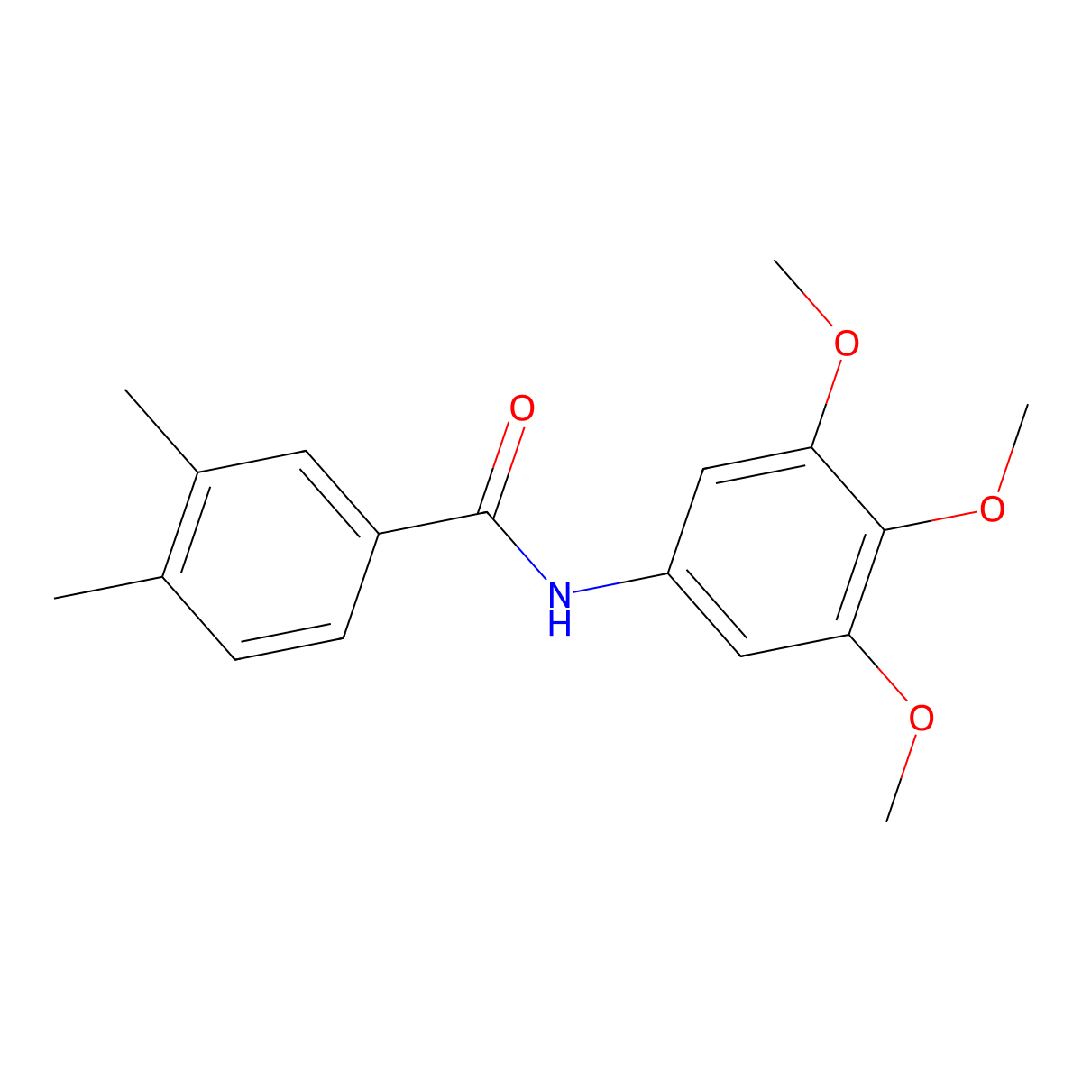 3,4-dimethyl-N-(3,4,5-trimethoxyphenyl)benzamide molecular structure, CAS 838903-56-3