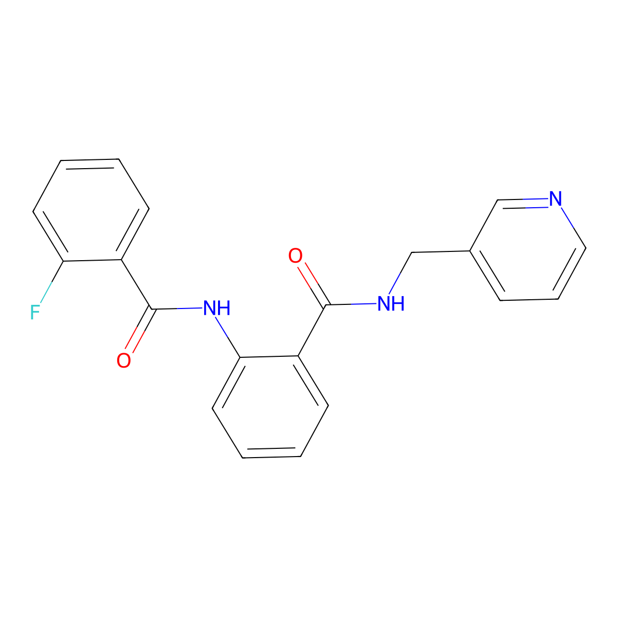 2-[(2-fluorobenzoyl)amino]-N-(pyridin-3-ylmethyl)benzamide molecular structure, CAS 838903-65-4