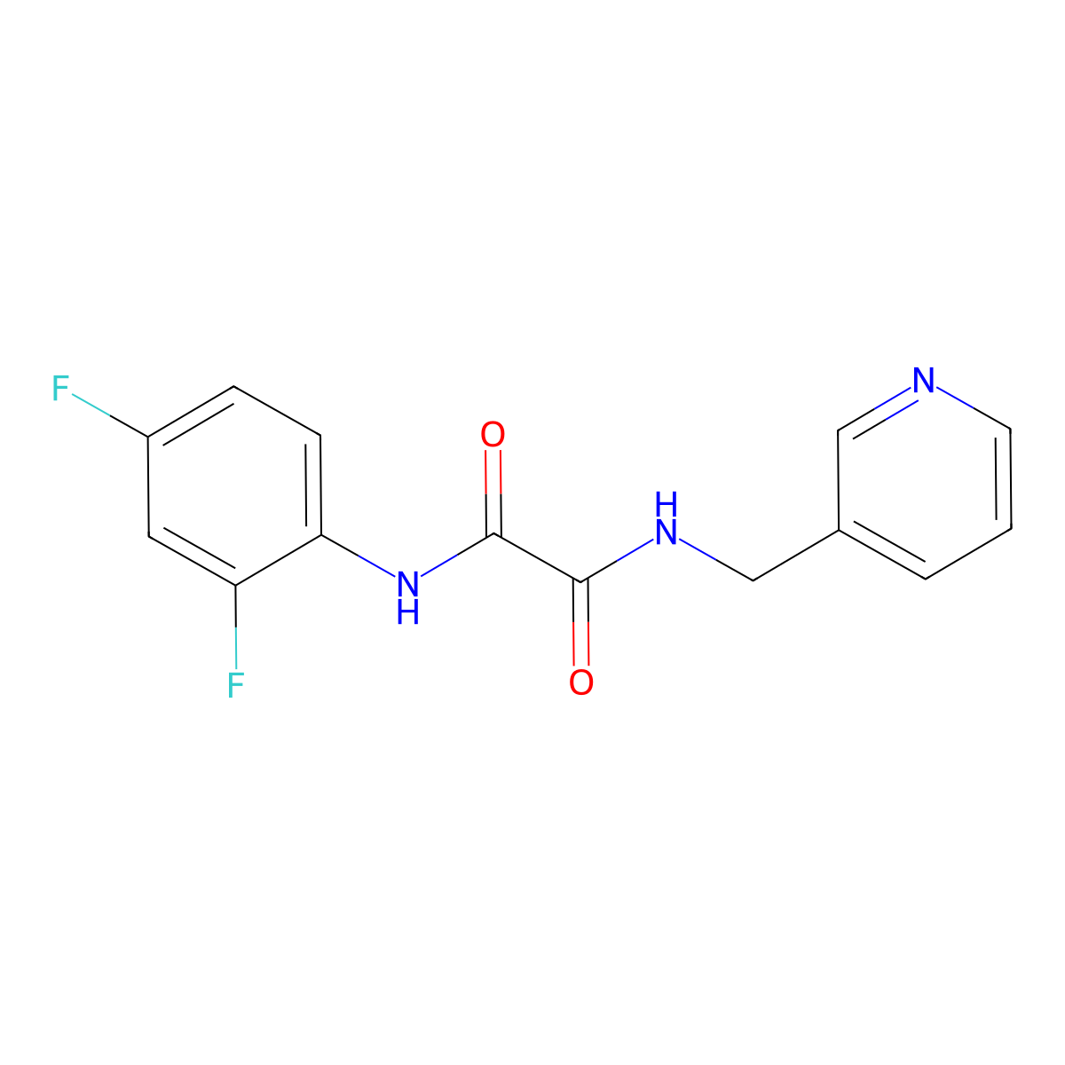 N-(2,4-difluorophenyl)-N'-[(pyridin-3-yl)methyl]ethanediamide molecular structure, CAS 838903-76-7