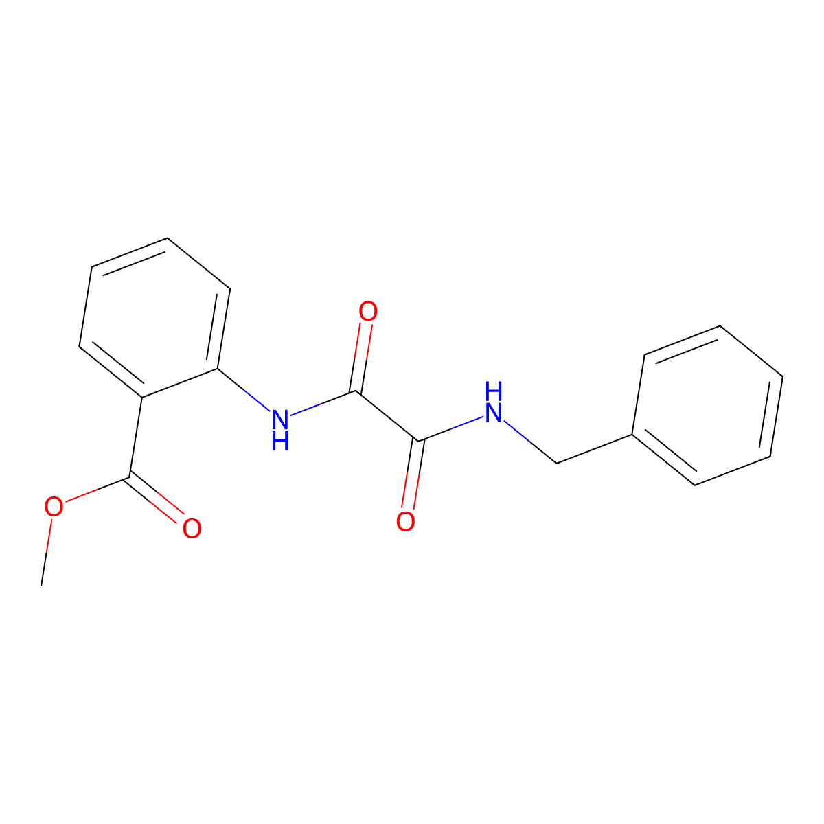 methyl 2-{[N-benzylcarbamoyl]carbonylamino}benzoate molecular structure, CAS 838903-86-9