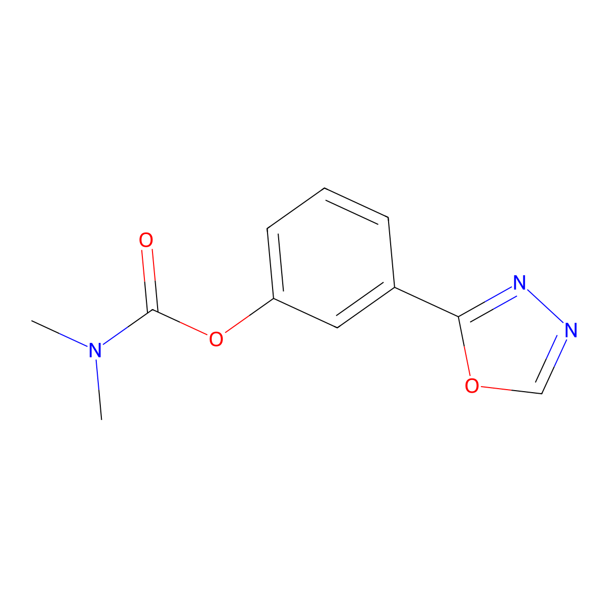 3-(1,3,4-Oxadiazol-2-yl)phenyl dimethylcarbamate molecular structure, CAS 838904-14-6