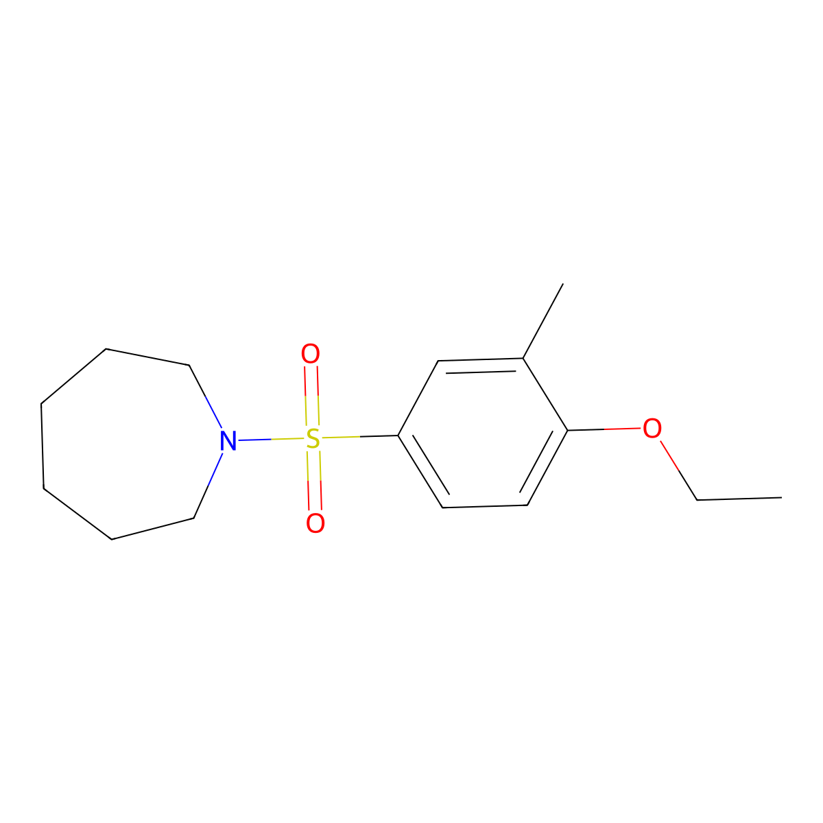 1-(4-Ethoxy-3-methylbenzenesulfonyl)azepane molecular structure, CAS 838904-34-0