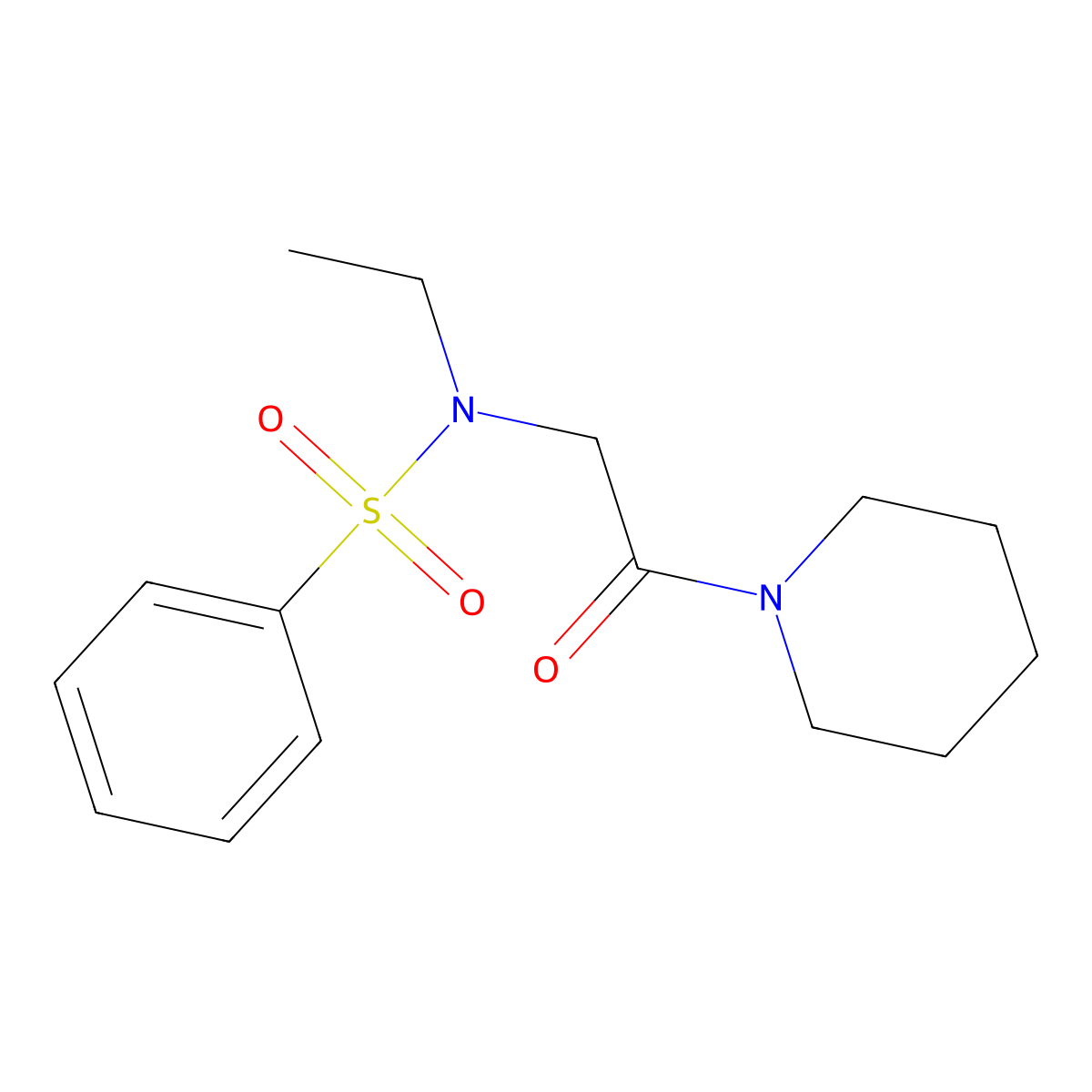 N-ethyl-N-[2-oxo-2-(piperidin-1-yl)ethyl]benzenesulfonamide molecular structure, CAS 838904-69-1