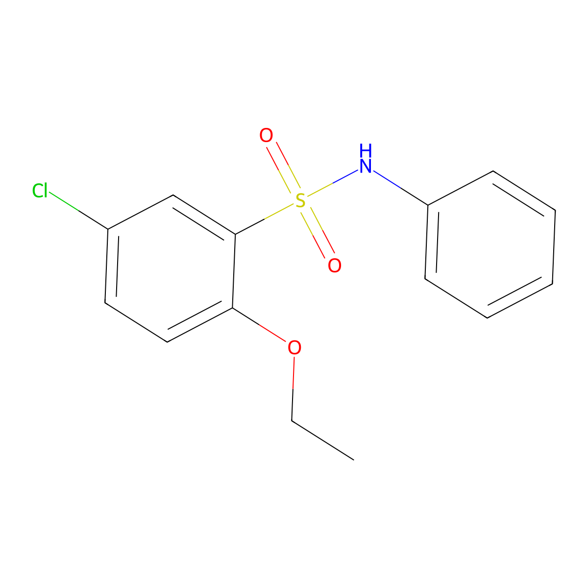 5-chloro-2-ethoxy-N-phenylbenzenesulfonamide molecular structure, CAS 838904-98-6