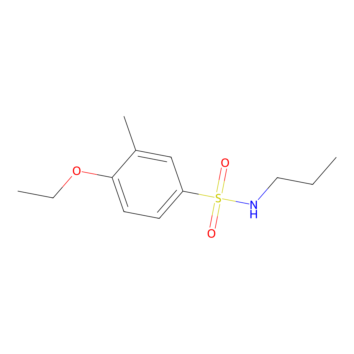 4-ethoxy-3-methyl-N-propylbenzenesulfonamide molecular structure, CAS 838905-10-5