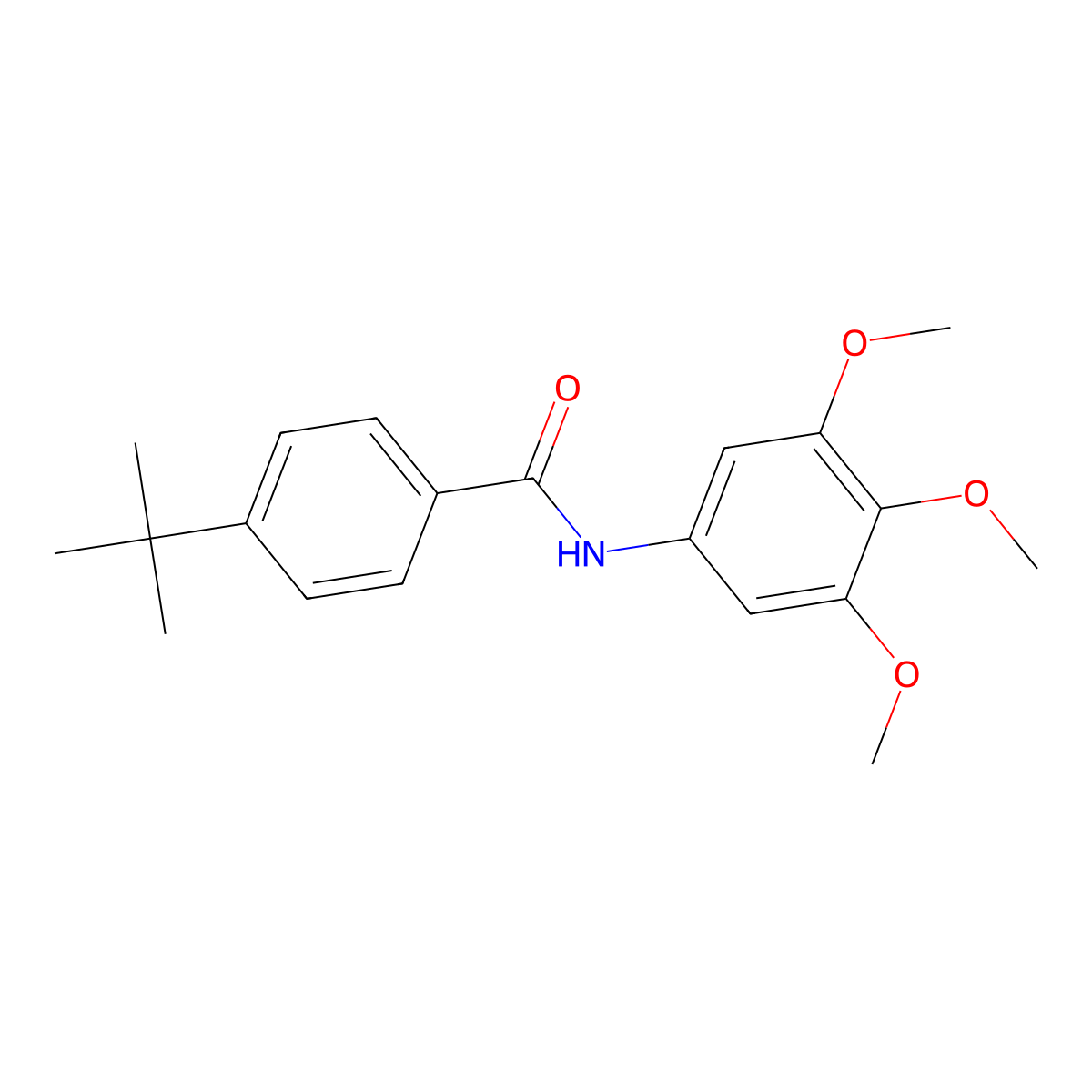 4-tert-butyl-N-(3,4,5-trimethoxyphenyl)benzamide molecular structure, CAS 838905-53-6