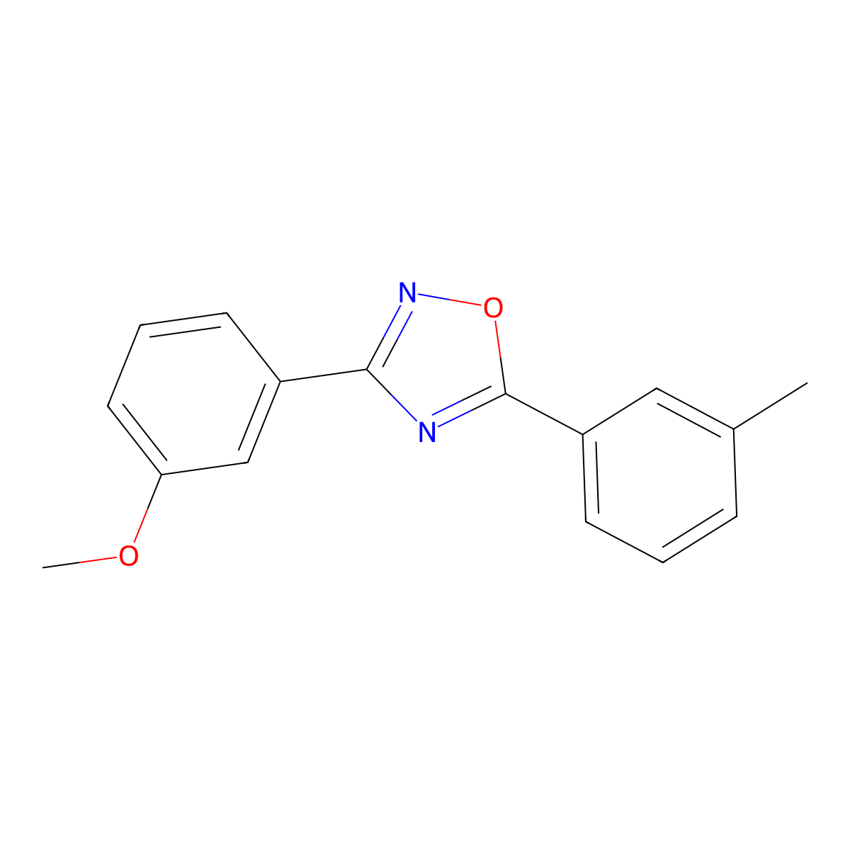 3-(3-Methoxyphenyl)-5-(3-methylphenyl)-1,2,4-oxadiazole molecular structure, CAS 838905-55-8