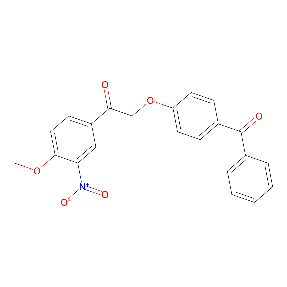 2-(4-Benzoylphenoxy)-1-(4-methoxy-3-nitrophenyl)ethanone molecular structure, CAS 838905-87-6