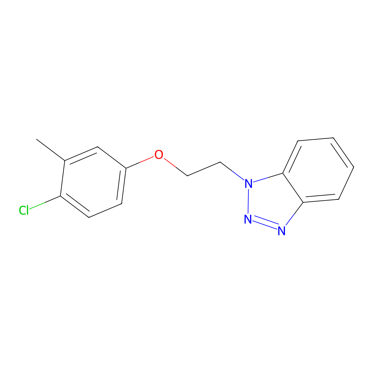 1-(2-(4-chloro-3-methylphenoxy)ethyl)-1H-benzo[d][1,2,3]triazole molecular structure, CAS 838906-11-9