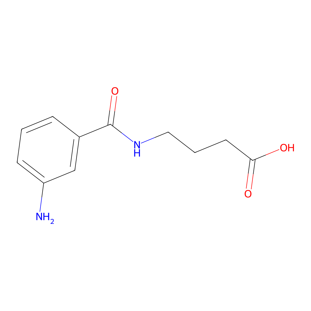 4-{[(3-Aminophenyl)carbonyl]amino}butanoic acid molecular structure, CAS 83891-51-4