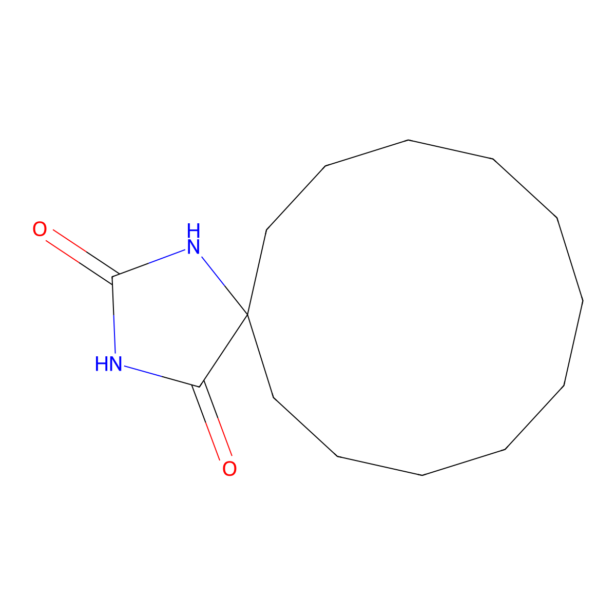 1,3-Diazaspiro[4.11]hexadecane-2,4-dione molecular structure, CAS 839-32-7