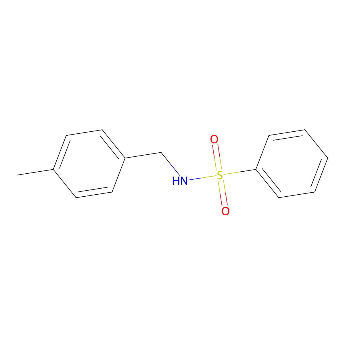 N-(4-methylbenzyl)benzenesulfonamide molecular structure, CAS 839-51-0