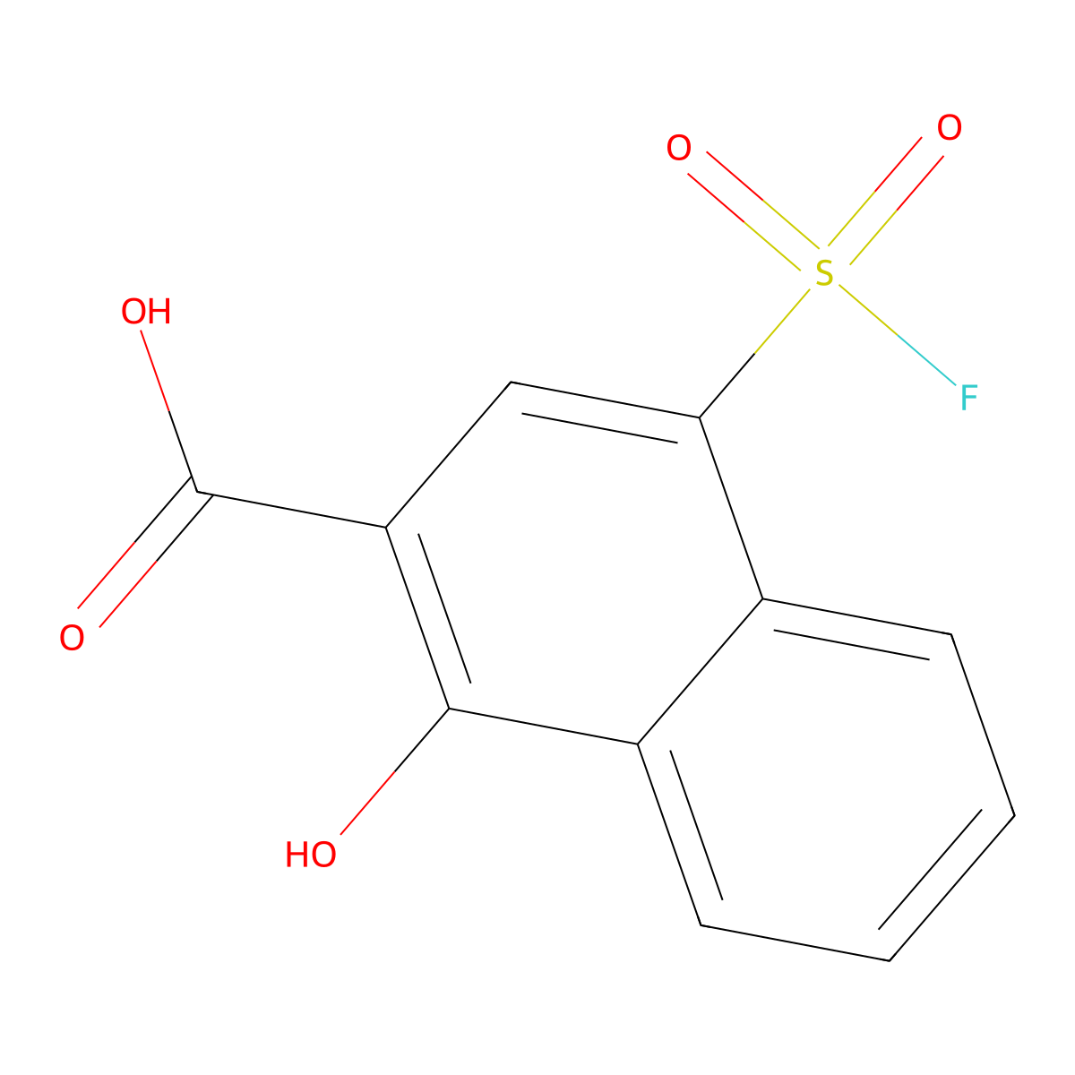 4-(Fluorosulfonyl)-1-hydroxy-2-naphthalenecarboxylic acid molecular structure, CAS 839-78-1