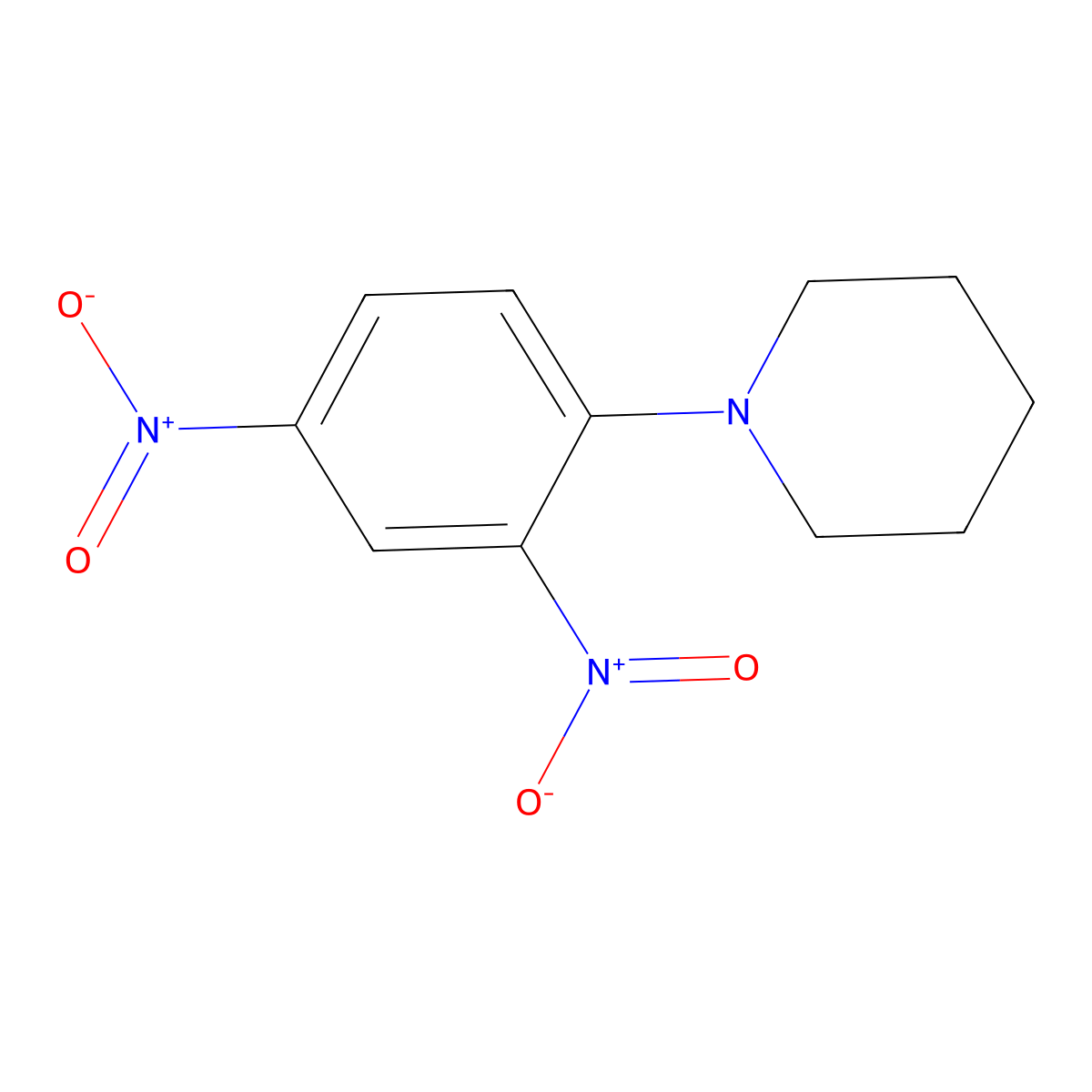 1-(2,4-Dinitrophenyl)piperidine molecular structure, CAS 839-93-0