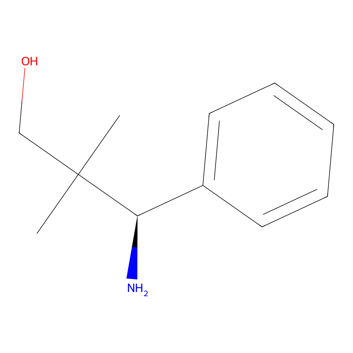 (3R)-3-amino-2,2-dimethyl-3-phenylpropan-1-ol >99% e.e. molecular structure, CAS 83900-03-2