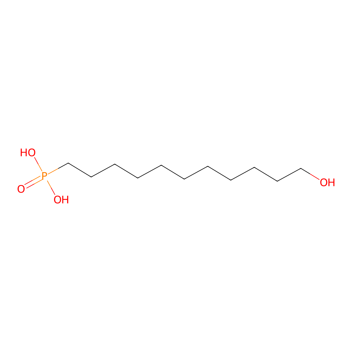 (11-Hydroxyundecyl)phosphonic acid molecular structure, CAS 83905-98-0