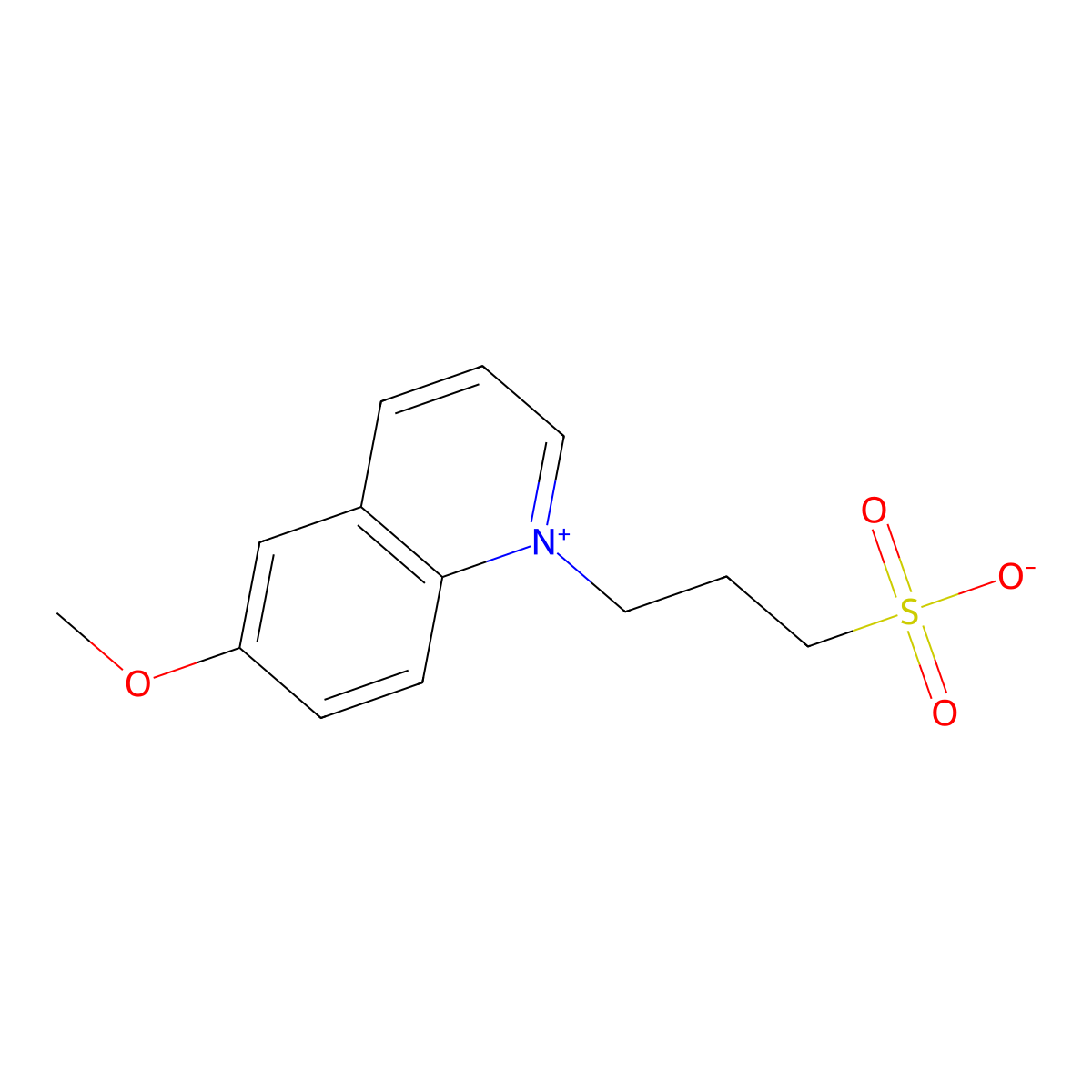 6-Methoxy-N-(3-sulfopropyl)quinolinium molecular structure, CAS 83907-40-8