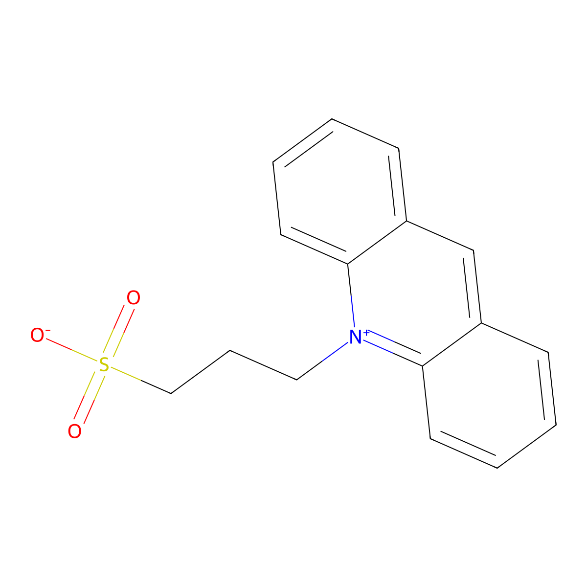 3-Acridin-10-ium-10-ylpropane-1-sulfonate molecular structure, CAS 83907-41-9