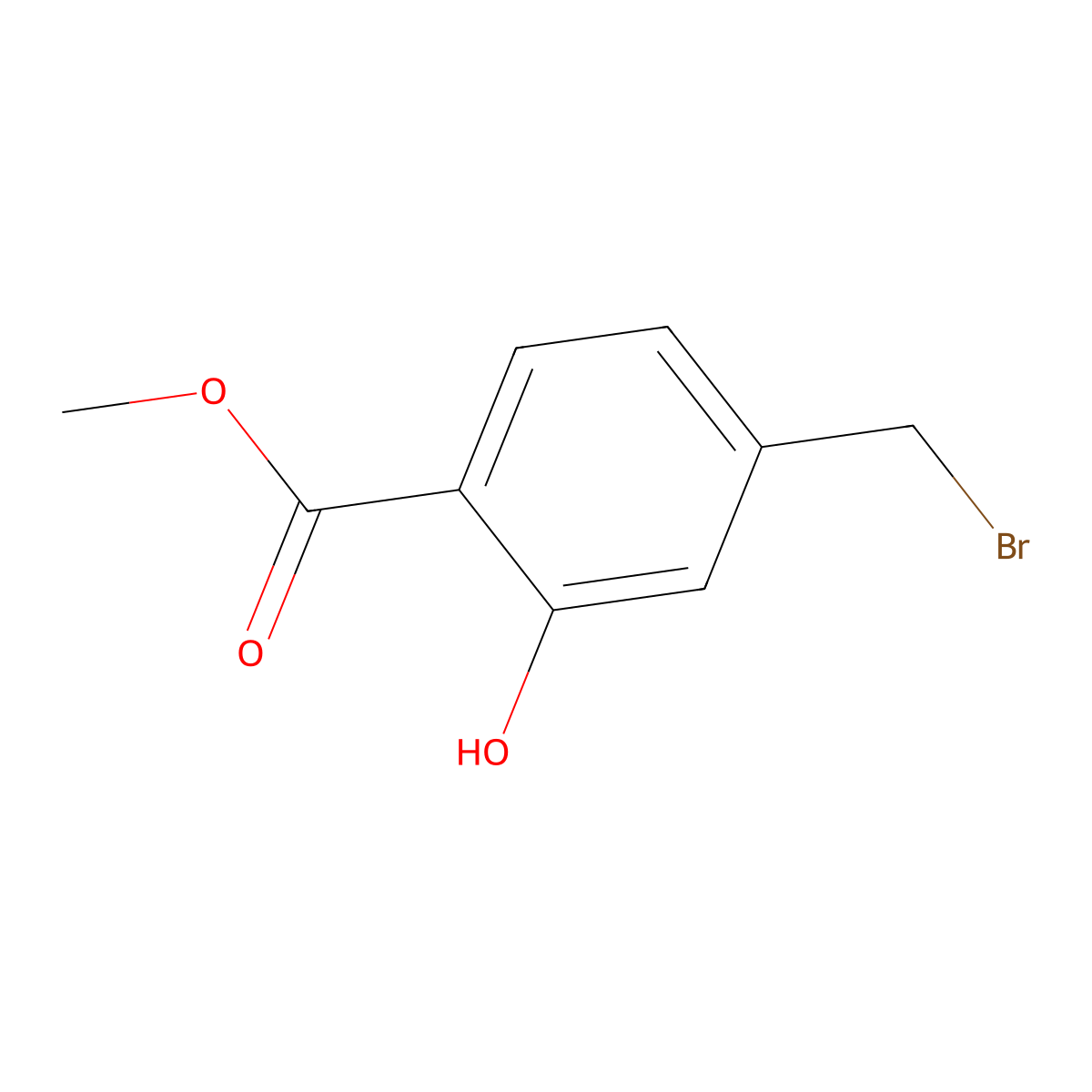 Methyl 4-(bromomethyl)-2-hydroxybenzoate molecular structure, CAS 83908-06-9