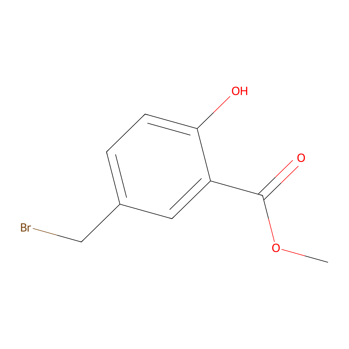 Methyl 5-(bromomethyl)-2-hydroxybenzoate molecular structure, CAS 83908-07-0