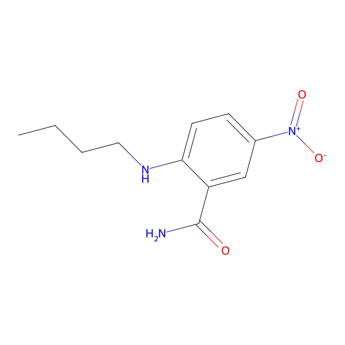 2-(Butylamino)-5-nitrobenzamide molecular structure, CAS 83909-59-5