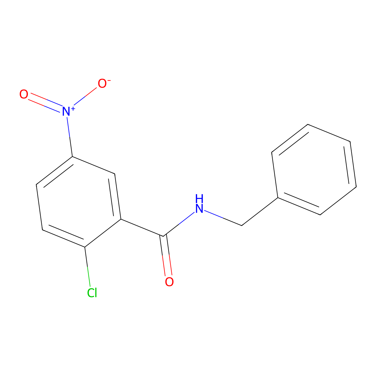 N-Benzyl-2-chloro-5-nitrobenzamide molecular structure, CAS 83909-69-7