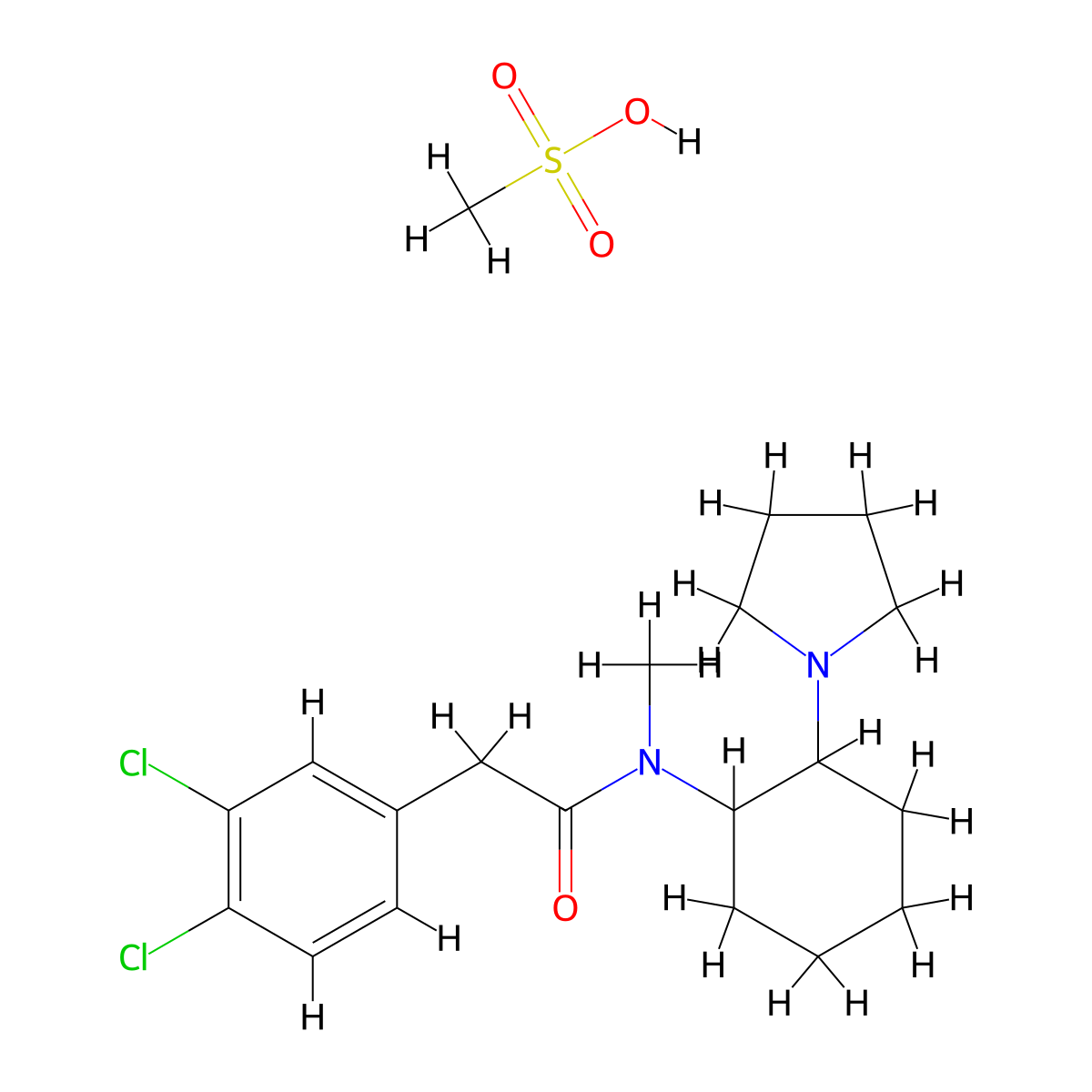 (+)-trans-U 50488H methanesulfonate molecular structure, CAS 83913-05-7