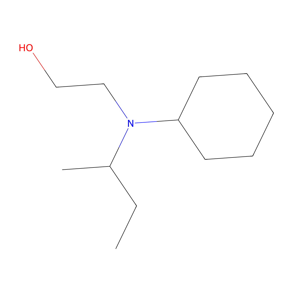 2-[(Butan-2-yl)(cyclohexyl)amino]ethan-1-ol molecular structure, CAS 83918-28-9