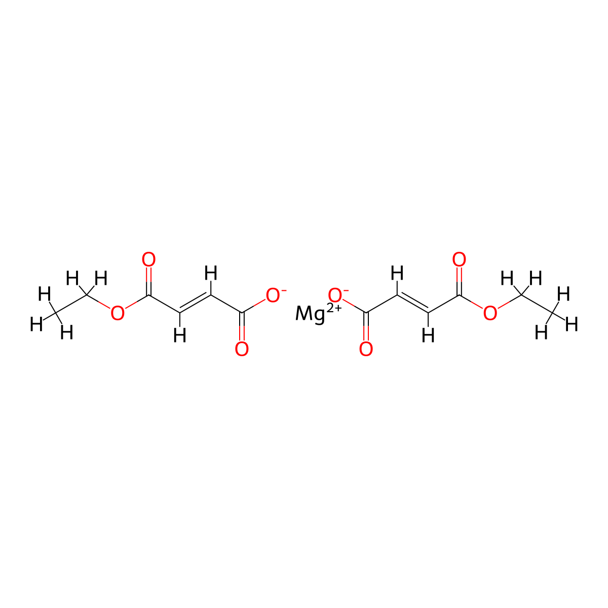 Magnesium monoethylfumarate molecular structure, CAS 83918-60-9