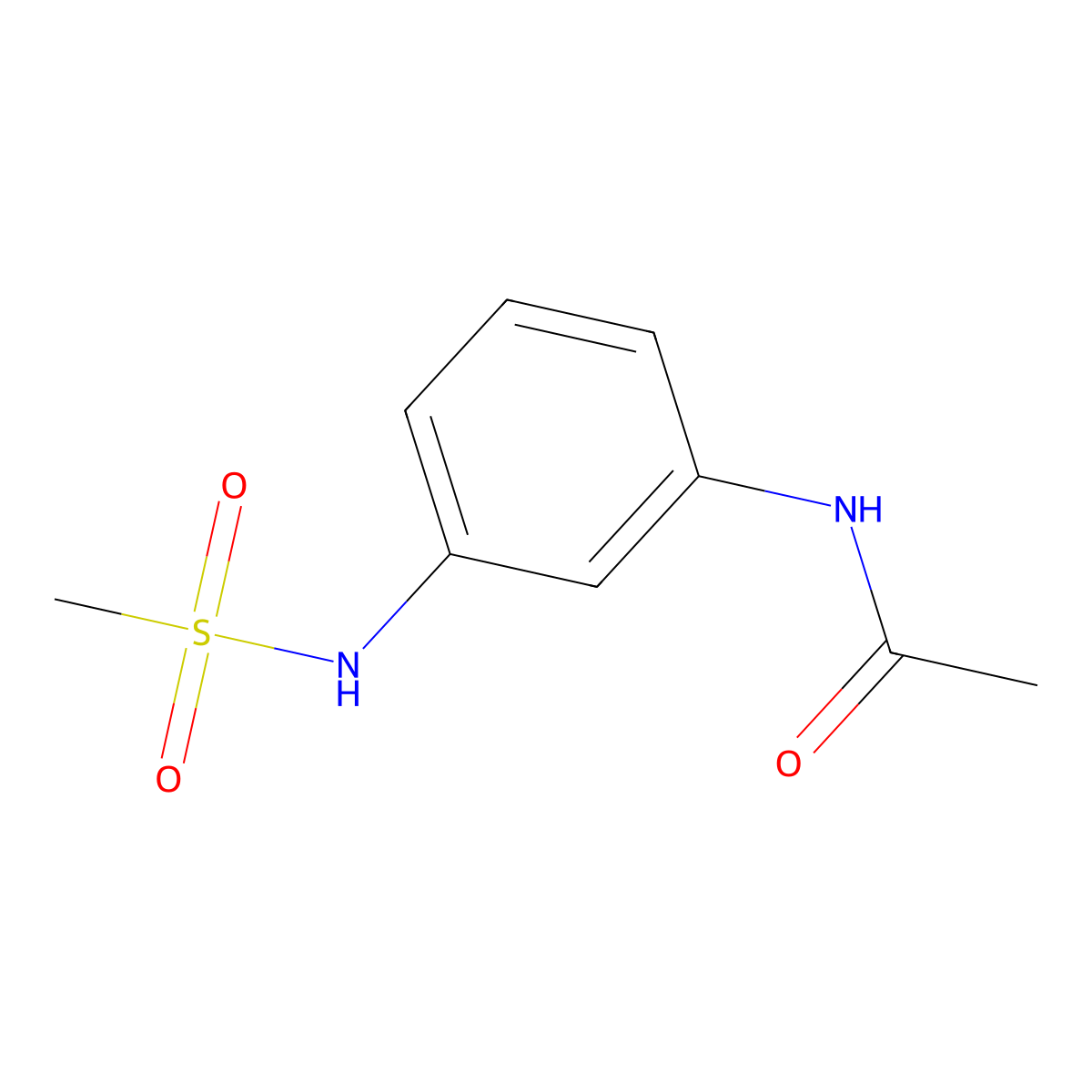 N-{3-[(methylsulfonyl)amino]phenyl}acetamide molecular structure, CAS 83922-49-0
