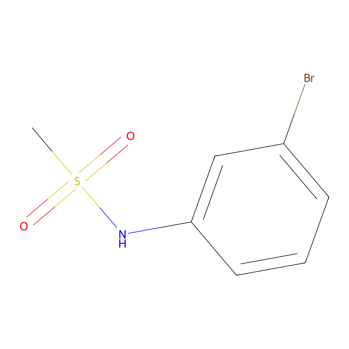 N-(3-bromophenyl)methanesulfonamide molecular structure, CAS 83922-51-4