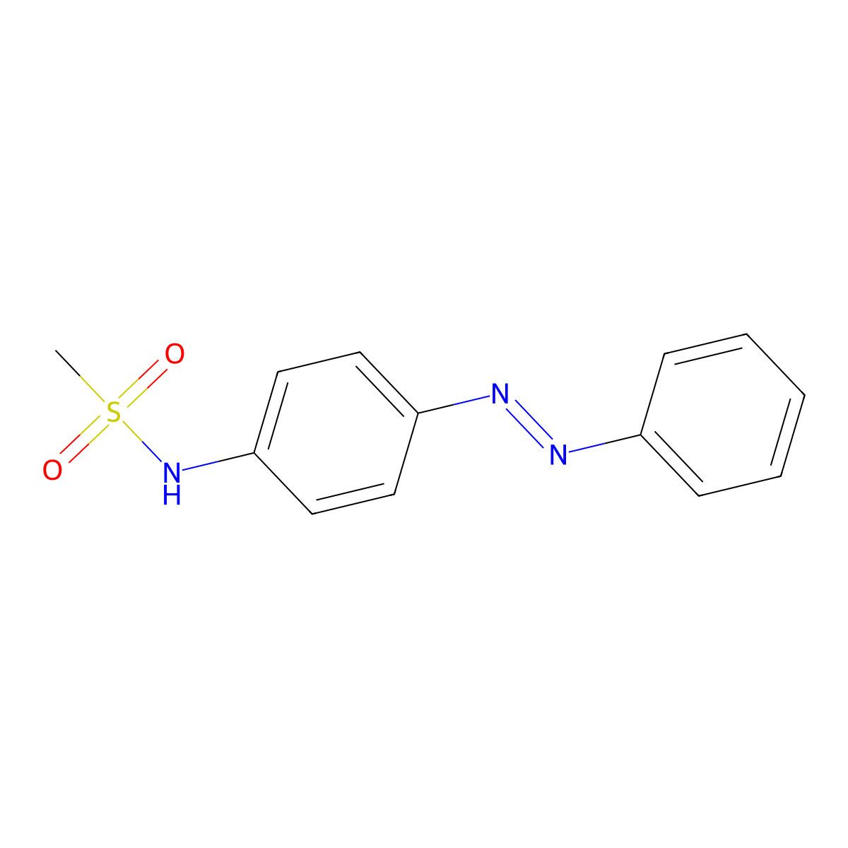 Methanesulfonamide, N-[4-(2-phenyldiazenyl)phenyl]- molecular structure, CAS 83922-53-6
