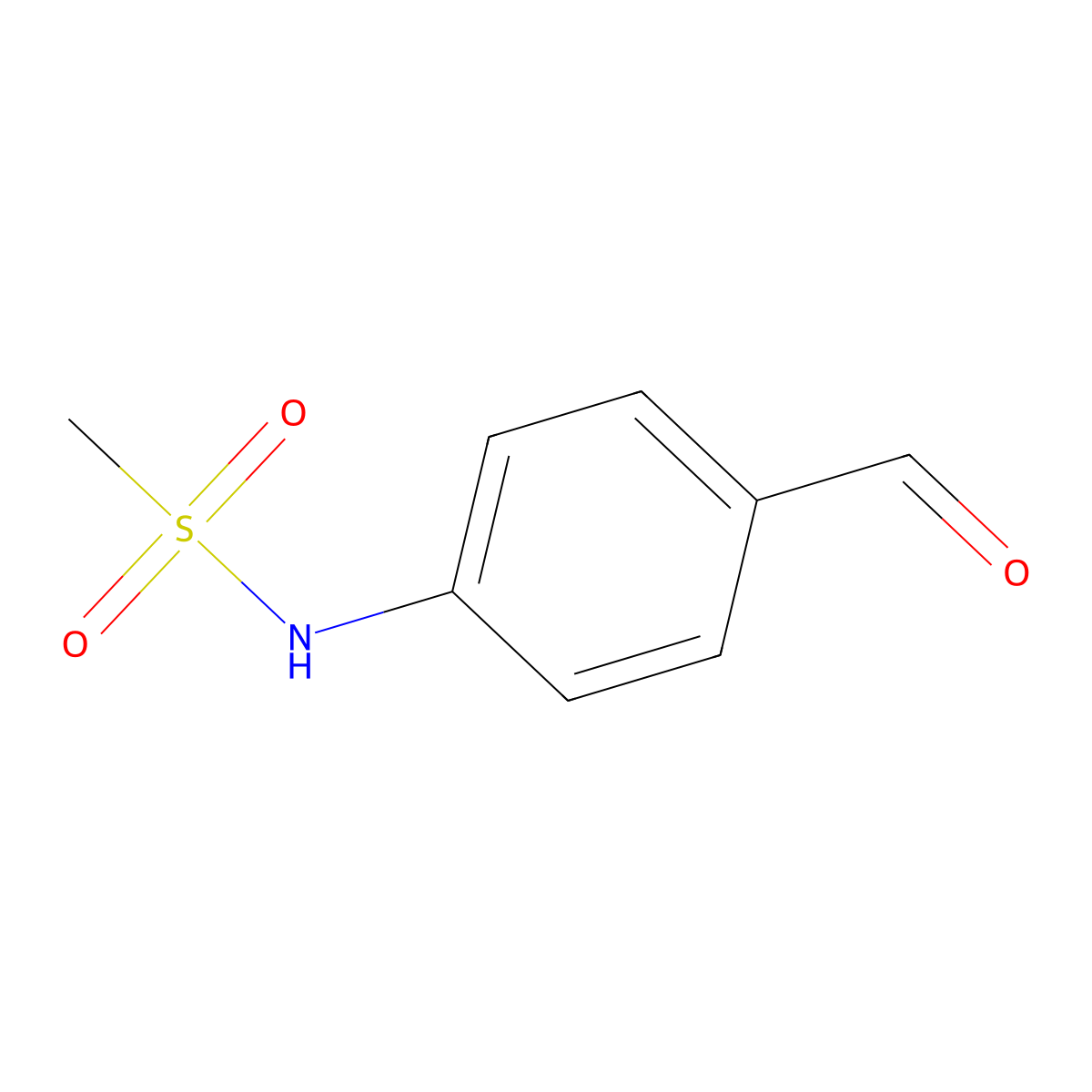 4-(Methylsulfonylamino)benzaldehyde molecular structure, CAS 83922-54-7