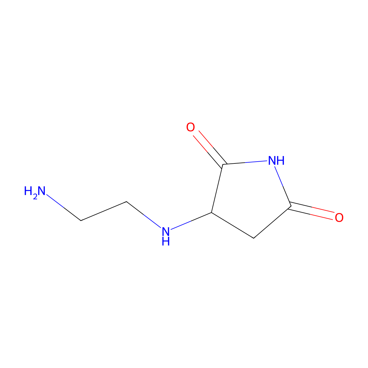 3-[(2-Aminoethyl)amino]pyrrolidine-2,5-dione molecular structure, CAS 83924-78-1