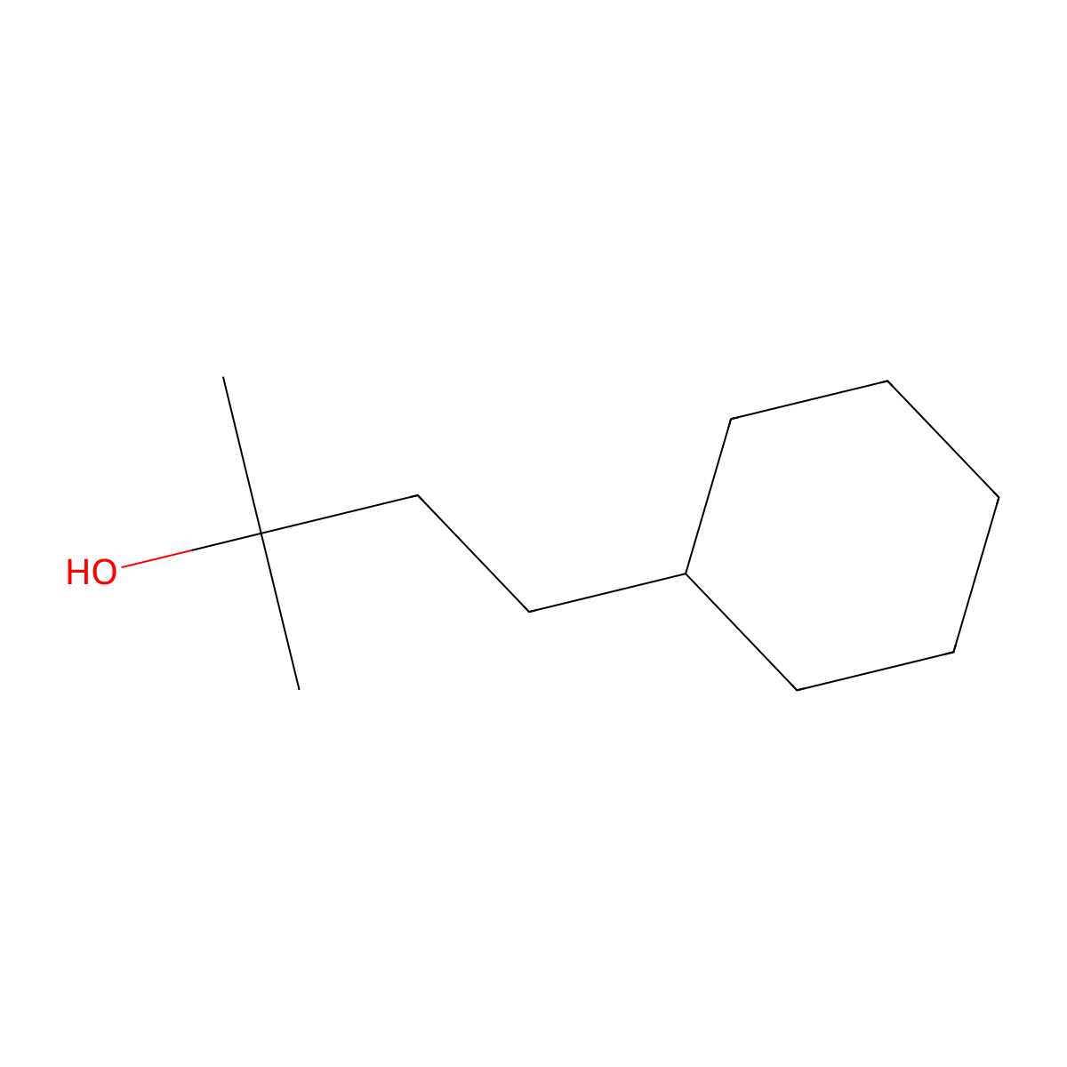 4-Cyclohexyl-2-methyl-2-butanol molecular structure, CAS 83926-73-2