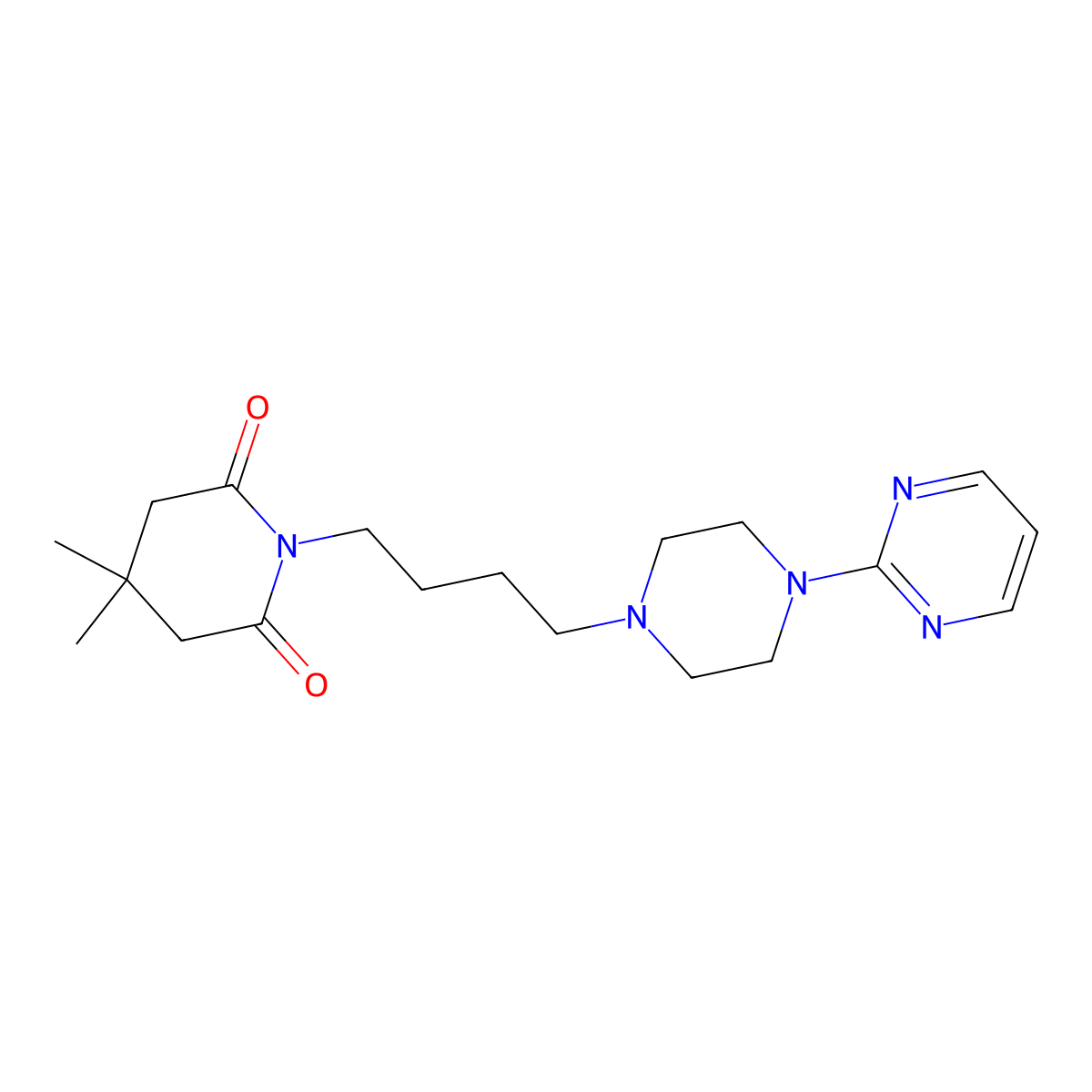 Gepirone molecular structure, CAS 83928-76-1
