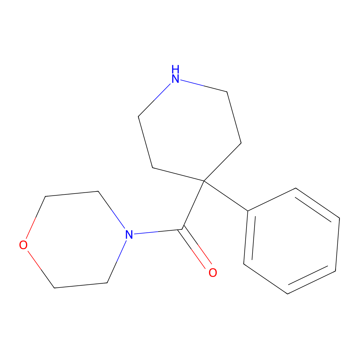 4-(4-Phenylpiperidin-4-ylcarbonyl)morpholine hydrochloride molecular structure, CAS 83929-37-7