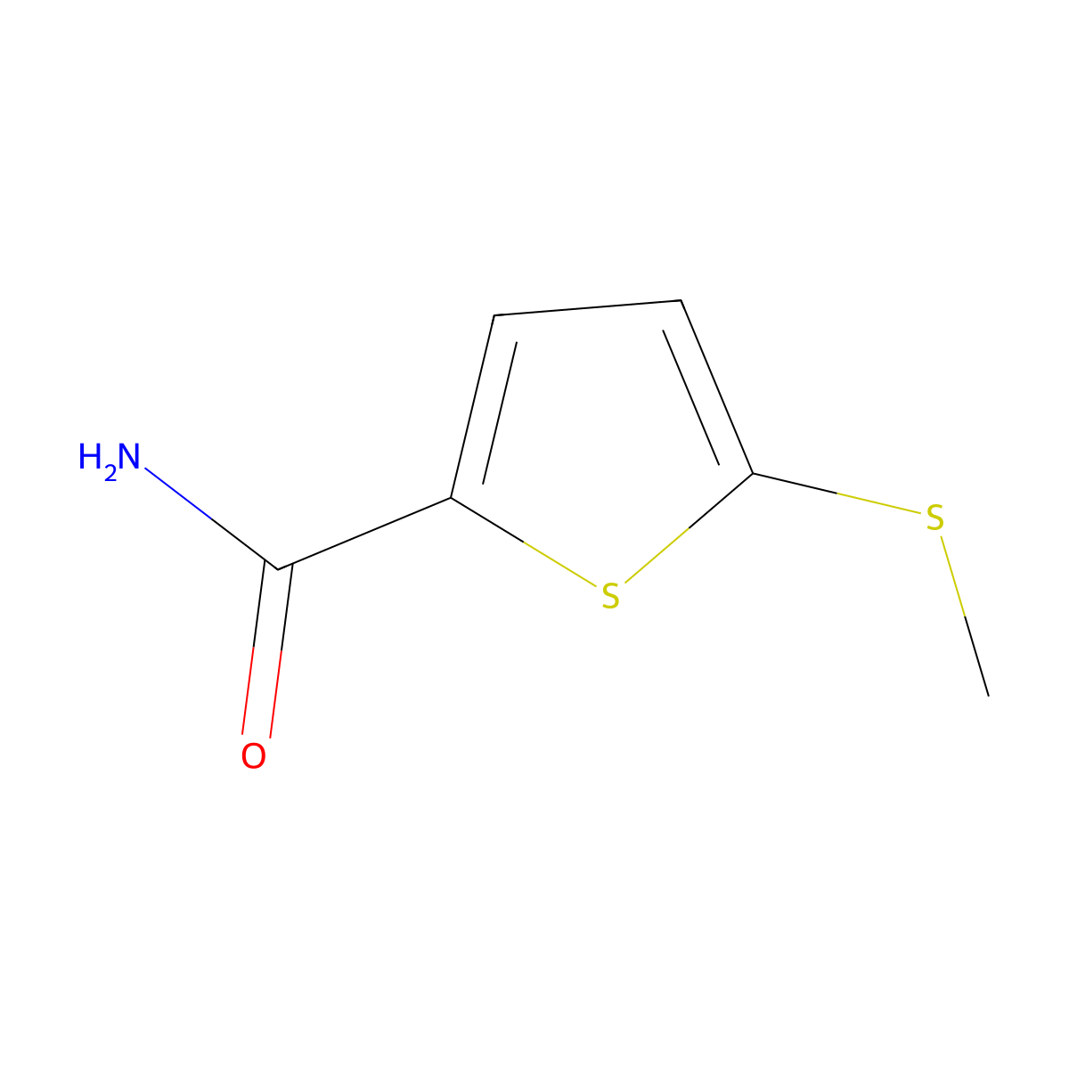 5-(Methylsulfanyl)thiophene-2-carboxamide molecular structure, CAS 83933-14-6