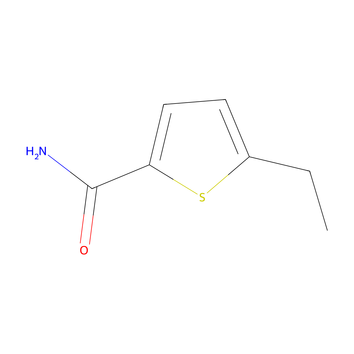 5-Ethyl-2-thiophenecarboxamide molecular structure, CAS 83933-15-7
