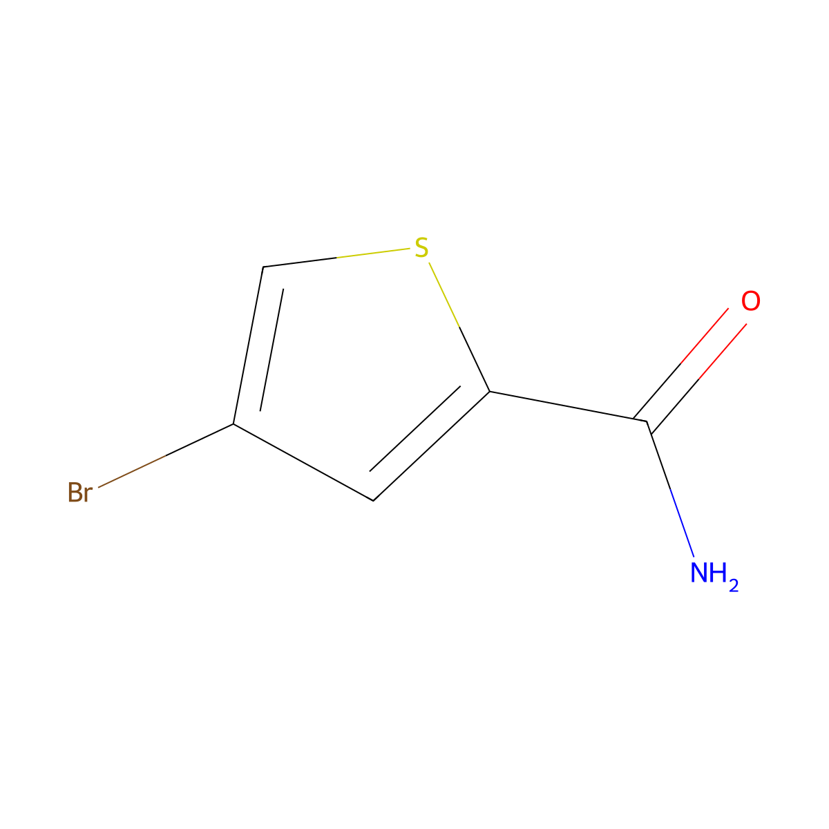 4-Bromo-2-thiophenecarboxamide molecular structure, CAS 83933-17-9