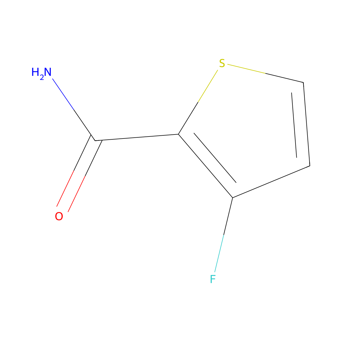3-Fluorothiophene-2-carboxamide molecular structure, CAS 83933-19-1