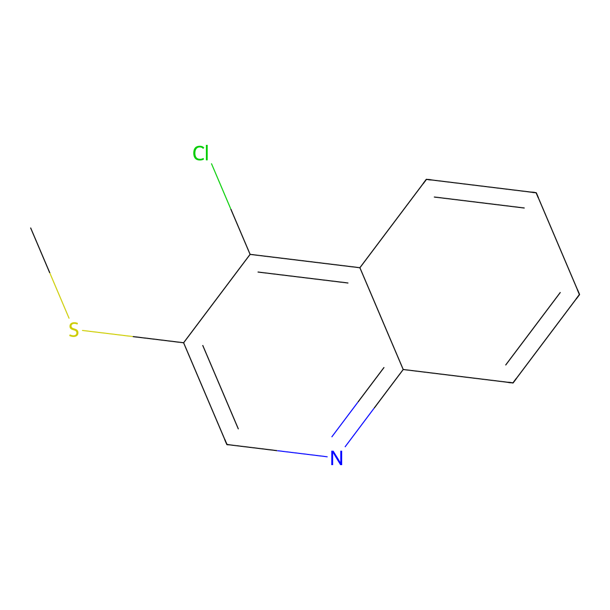 4-Chloro-3-(methylsulfanyl)quinoline molecular structure, CAS 83936-07-6