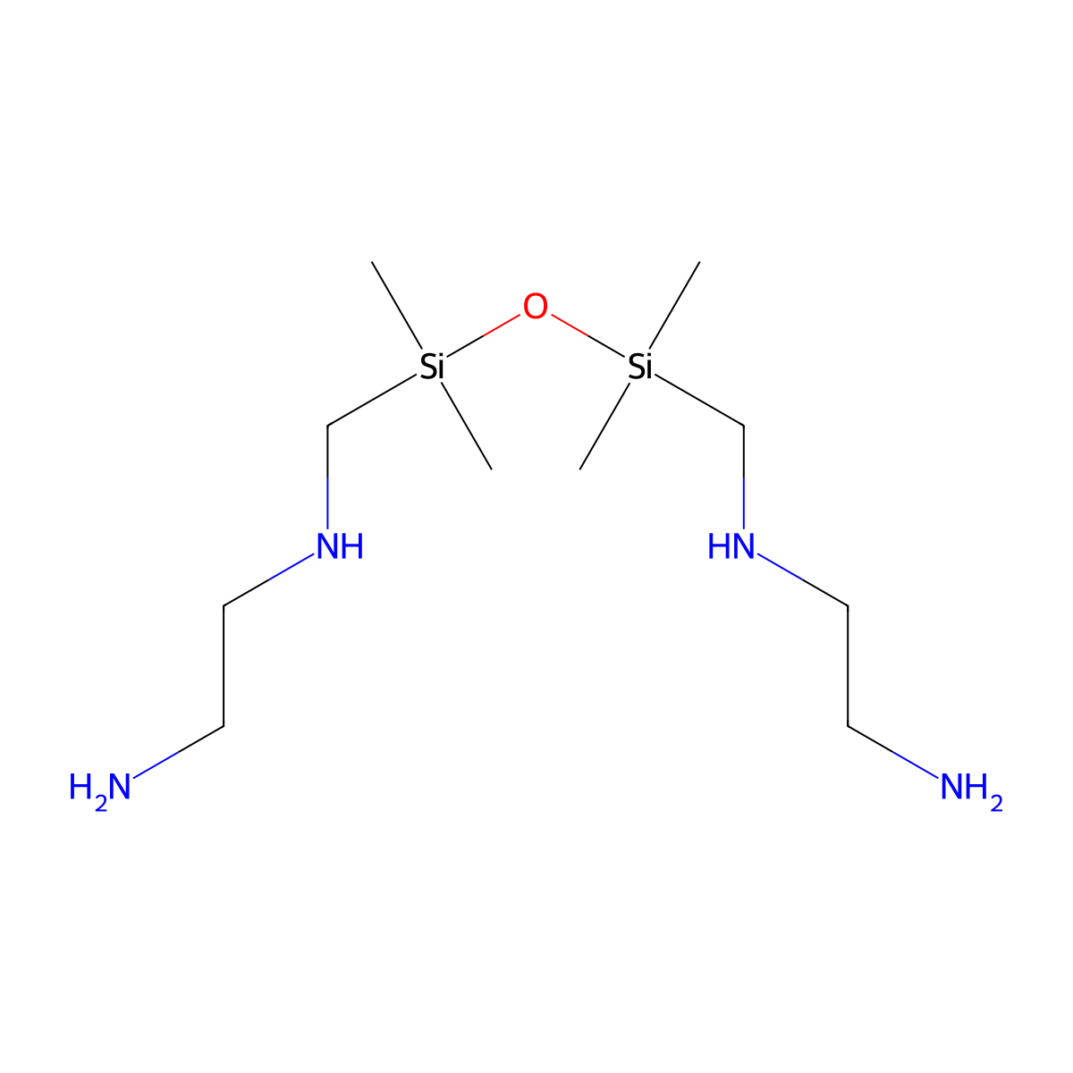 1,3-Bis(2-aminoethylaminomethyl)tetramethyldisiloxane molecular structure, CAS 83936-41-8