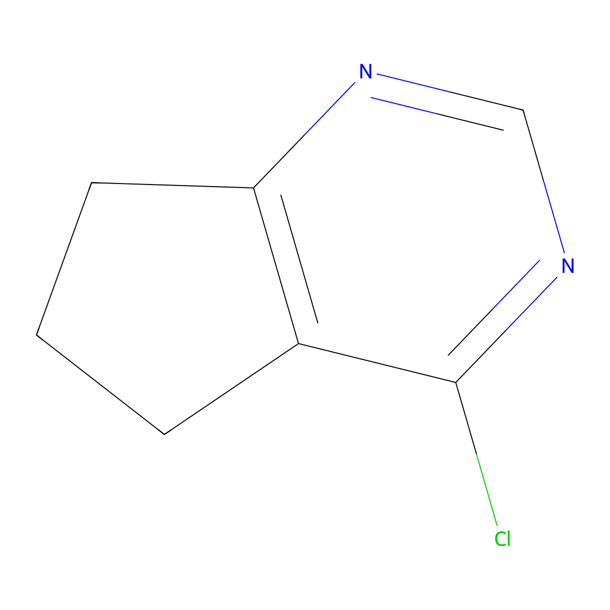 4-chloro-5H,6H,7H-cyclopenta[d]pyrimidine molecular structure, CAS 83942-13-6