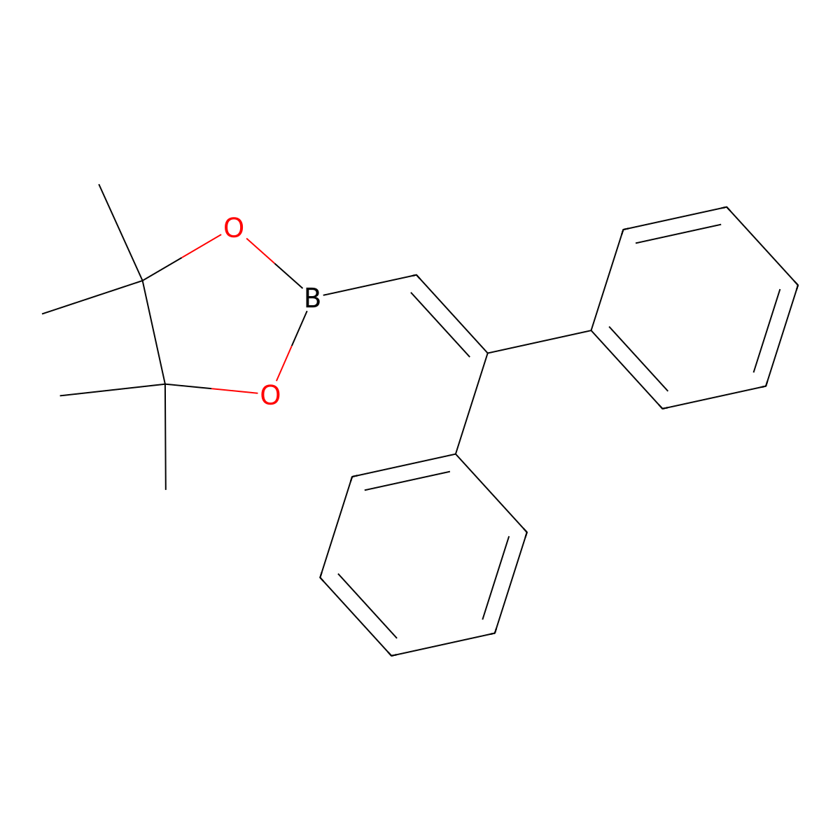 1,3,2-Dioxaborolane, 2-(2,2-diphenylethenyl)-4,4,5,5-tetramethyl- molecular structure, CAS 83947-50-6