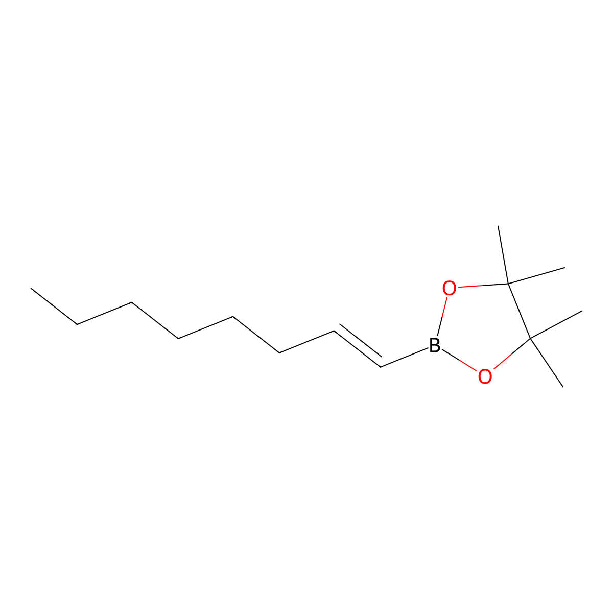 trans-4,4,5,5-Tetramethyl-2-oct-1-enyl-1,3,2-dioxaborolane molecular structure, CAS 83947-55-1